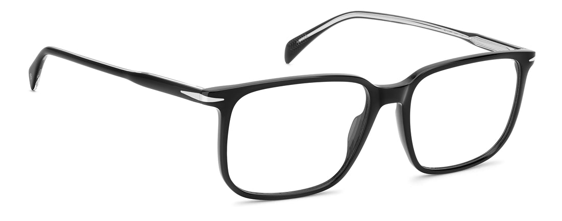 Óculos graduados david beckham db 1231 807 negro rectangular masculino tamanho 55mm - Vista de detalhe