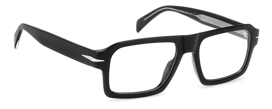 Gafas graduadas david beckham db 7165 807 negro rectangular masculino talla 54mm - Vista de detalle