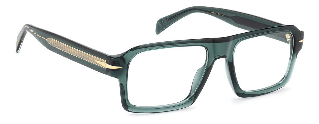 Gafas graduadas david beckham db 7165 zi9 verde rectangular masculino talla 54mm - Vista de detalle
