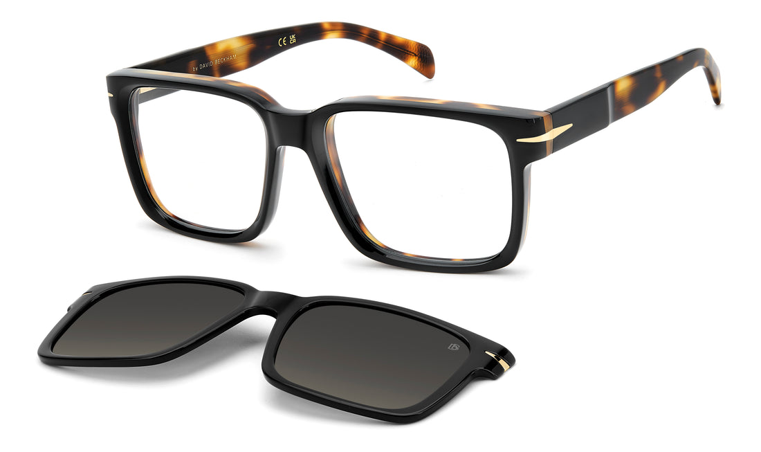Lunettes de soleil david beckham db 7163/c wr7 lb negro rectangular masculino taille 55mm - Vue principale