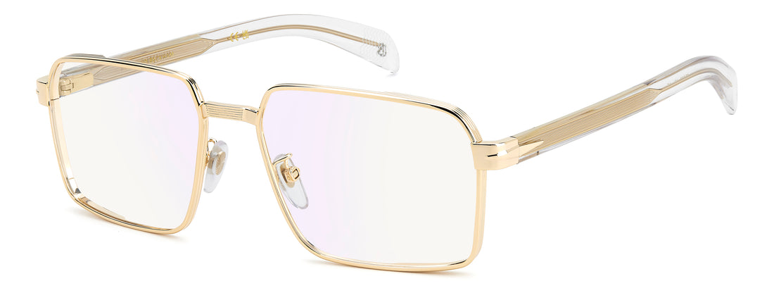 Gafas graduadas david beckham db 7166 loj dorado square masculino talla 57mm - Vista principal
