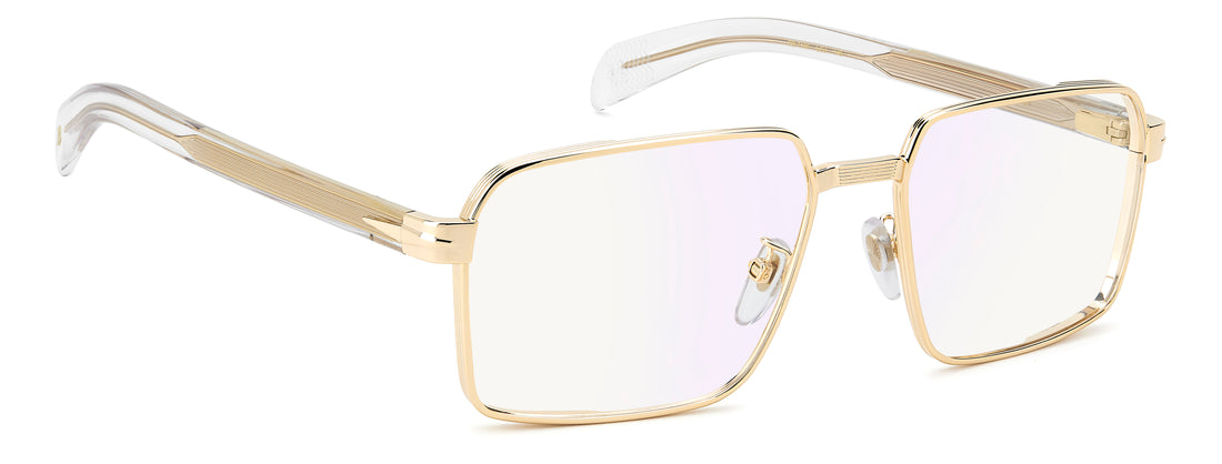 Gafas graduadas david beckham db 7166 loj dorado square masculino talla 57mm - Vista de detalle