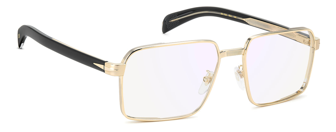 Gafas graduadas david beckham db 7166 rhl dorado square masculino talla 57mm - Vista de detalle