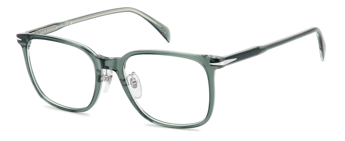 Lunettes de vue david beckham db 1233/g b59 verde rectangular masculino taille 54mm - Vue principale
