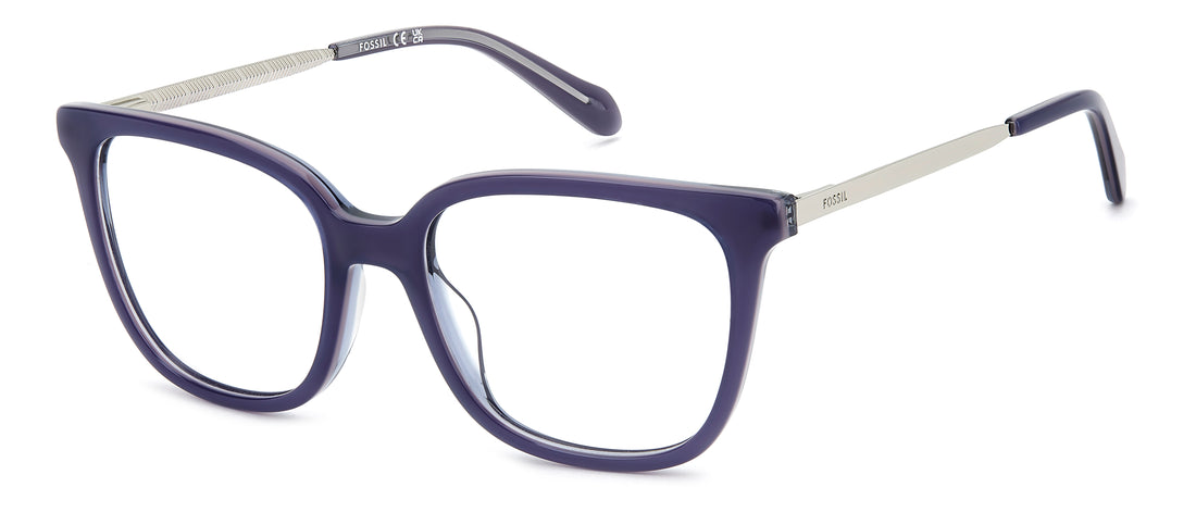 Lunettes de vue fossil fos 7218 pjp azul square femenino taille 52mm - Vue principale