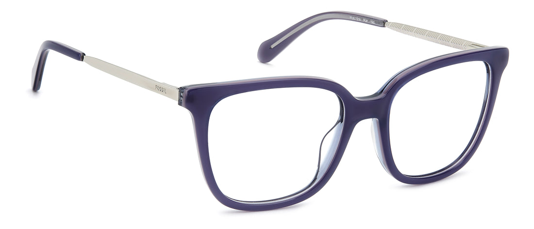 Lunettes de vue fossil fos 7218 pjp azul square femenino taille 52mm - Vue détaillée