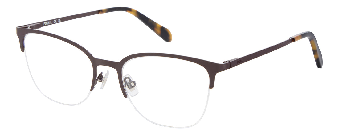 Lunettes de vue fossil fos 7217/g 4in brown oval femenino taille 51mm - Vue principale