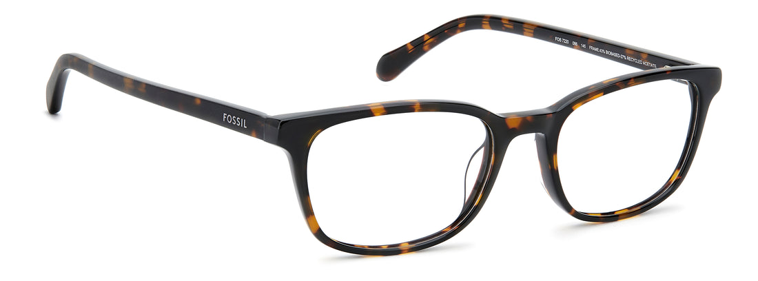 Lunettes de vue fossil fos 7220 086 havana rectangular masculino taille 53mm - Vue détaillée