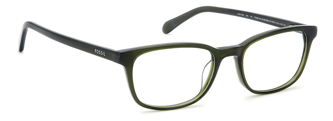 Lunettes de vue fossil fos 7220 1ed verde rectangular masculino taille 53mm - Vue détaillée
