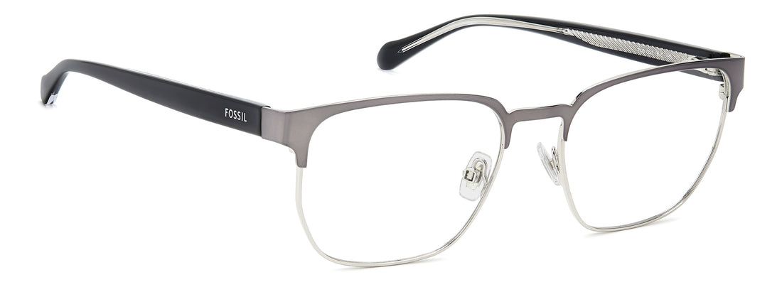 Lunettes de vue fossil fos 7221 kj1 plateado rectangular masculino taille 54mm - Vue détaillée