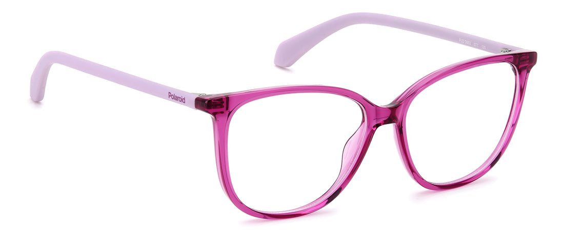 Gafas graduadas polaroid kids pld d853 0t7 burdeos butterfly infantil talla 50mm - Vista de detalle