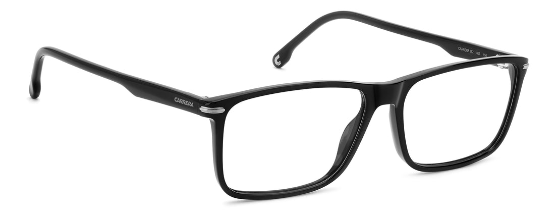 Gafas graduadas carrera 382 807 negro rectangular masculino talla 54mm - Vista de detalle