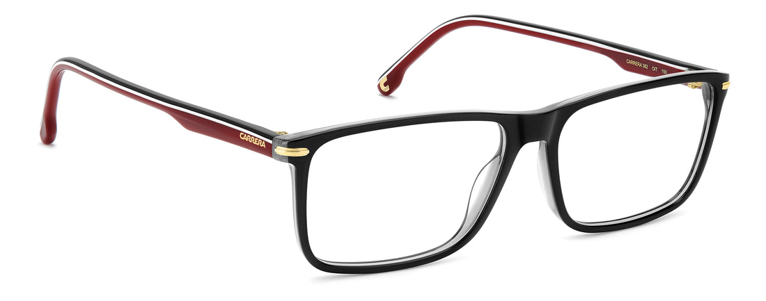 Gafas graduadas carrera 382 oit negro rectangular masculino talla 54mm - Vista de detalle