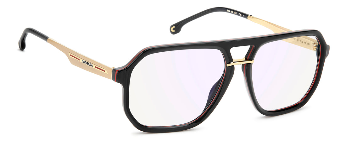 Óculos graduados carrera victory c 23 2m2 2y negro pilot masculino tamanho 58mm - Vista de detalhe