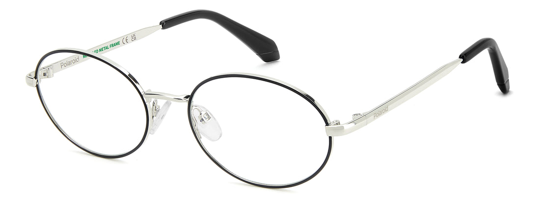 Gafas graduadas polaroid kids pld d851 84j plateado oval infantil talla 51mm - Vista principal