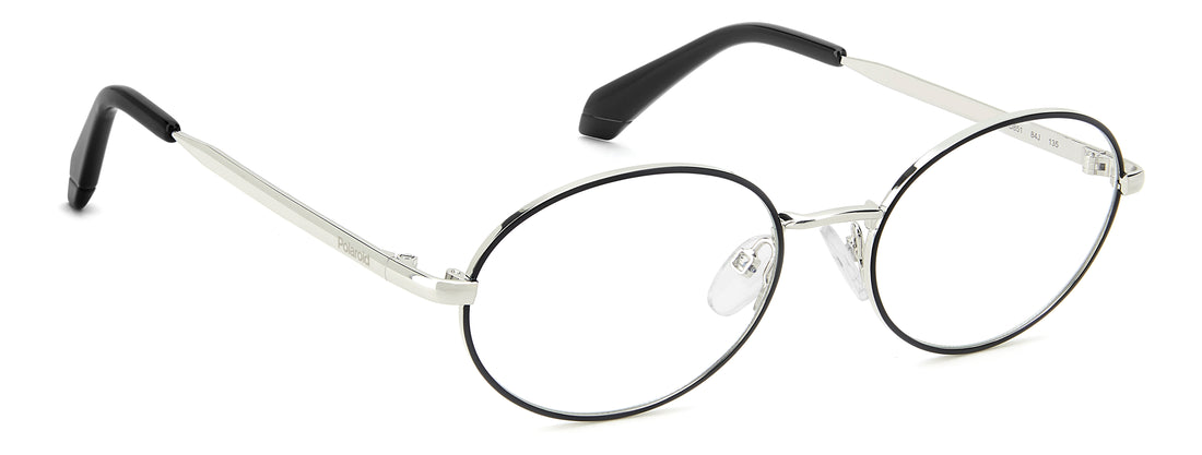 Gafas graduadas polaroid kids pld d851 84j plateado oval infantil talla 51mm - Vista de detalle