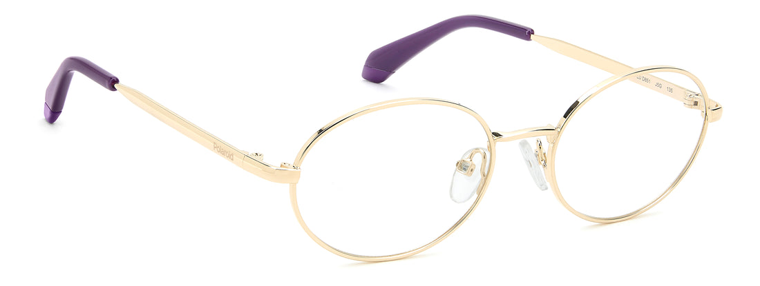Gafas graduadas polaroid kids pld d851 j5g dorado oval infantil talla 51mm - Vista de detalle