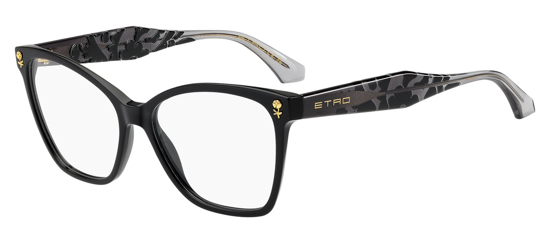 Óculos graduados etro 0129 807 negro cat eye femenino tamanho 55mm - Vista principal