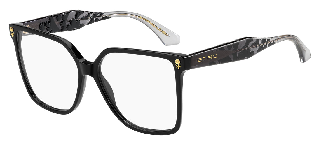 Óculos graduados etro 0130 807 negro square femenino tamanho 55mm - Vista principal