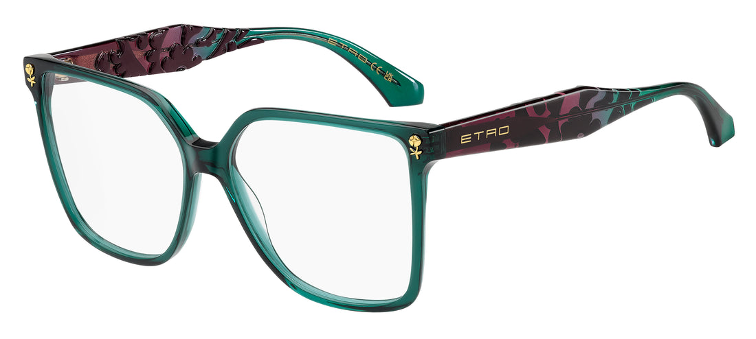 Óculos graduados etro 0130 zi9 verde square femenino tamanho 55mm - Vista principal