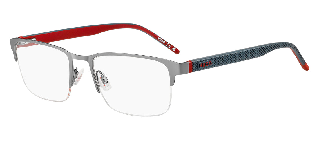 Óculos graduados hugo hg 1397 r81 plateado rectangular masculino tamanho 53mm - Vista principal