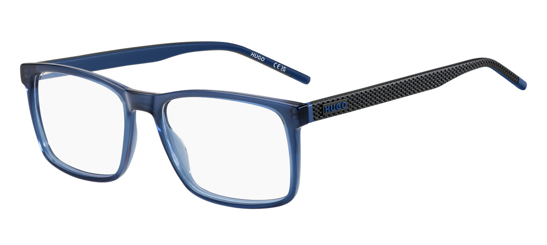 Óculos graduados hugo hg 1393 pjp azul rectangular masculino tamanho 55mm - Vista principal