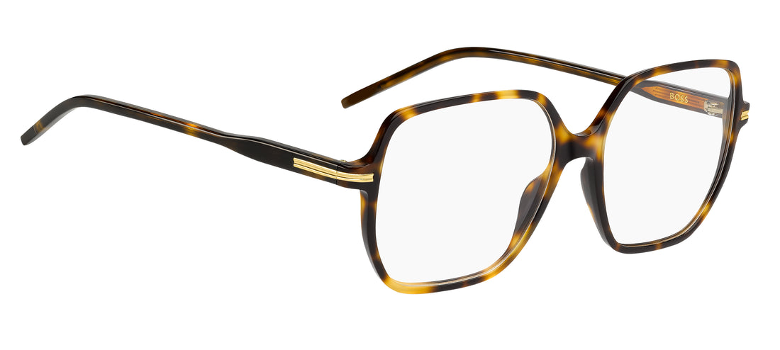 Óculos graduados hugo boss boss 1944 086 havana square femenino tamanho 55mm - Vista de detalhe