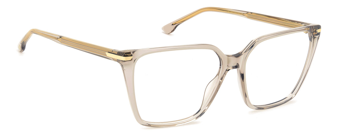 Óculos graduados victoria beckham vb 1014 10a beige square femenino tamanho 56mm - Vista de detalhe