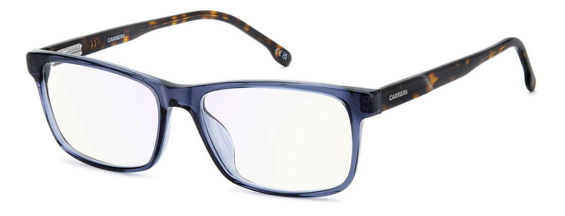 Óculos graduados carrera c flex 18/g jbw 2y azul rectangular masculino tamanho 55mm - Vista principal