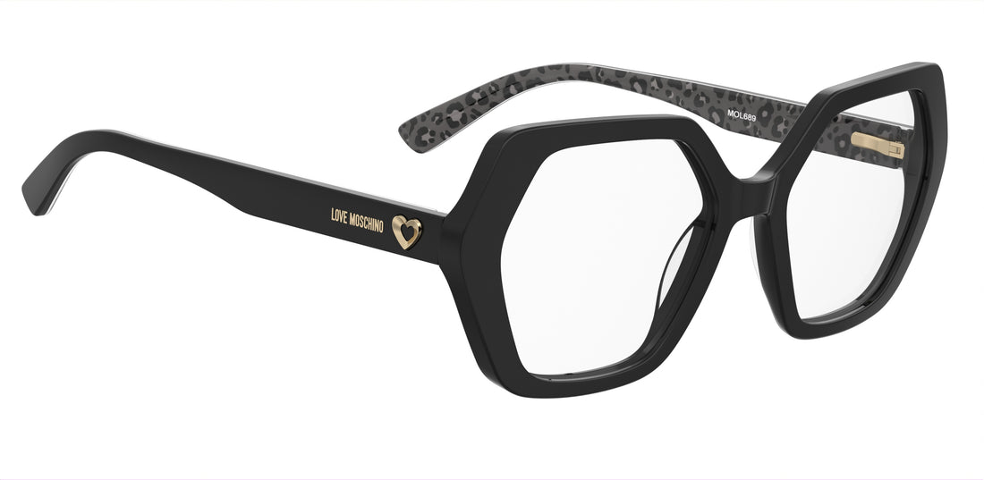 Lunettes de vue moschino love mol689 807 negro rectangular femenino taille 54mm - Vue détaillée