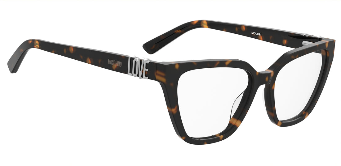 Lunettes de vue moschino love mol691 086 havana rectangular femenino taille 53mm - Vue détaillée