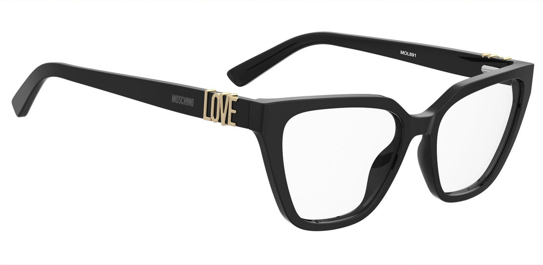Lunettes de vue moschino love mol691 807 negro rectangular femenino taille 53mm - Vue détaillée
