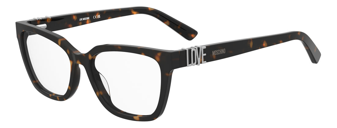 Lunettes de vue moschino love mol692 086 havana rectangular femenino taille 53mm - Vue principale
