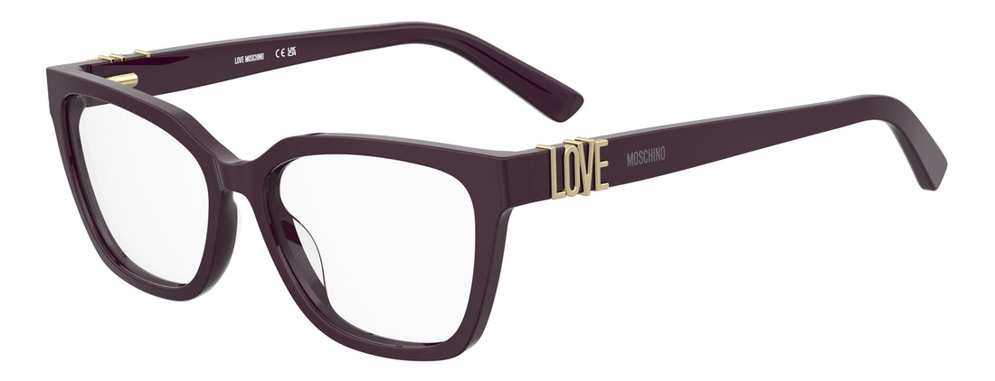 Lunettes de vue moschino love mol692 0t7 morado rectangular femenino taille 53mm - Vue principale
