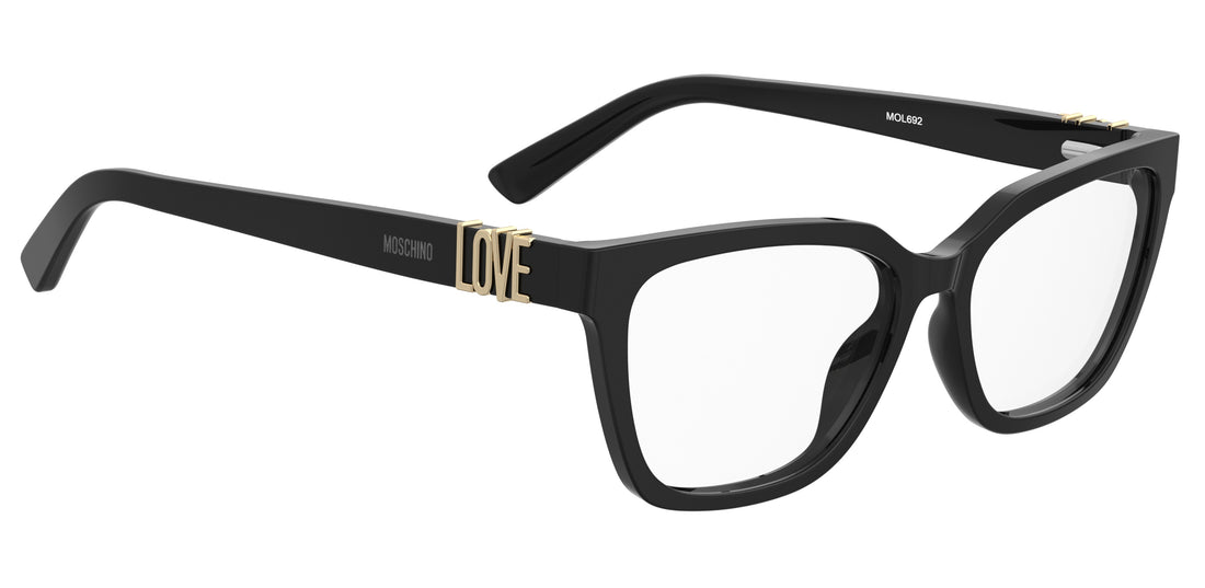 Lunettes de vue moschino love mol692 807 negro rectangular femenino taille 53mm - Vue détaillée
