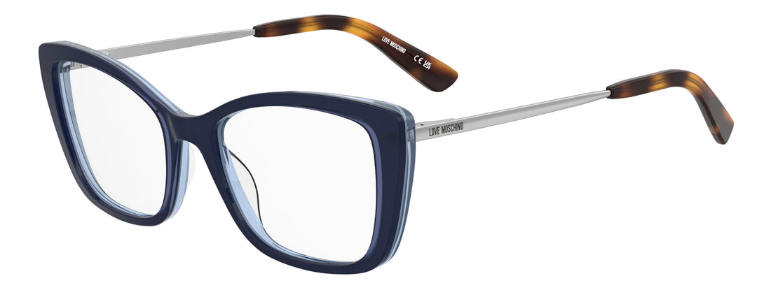 Lunettes de vue moschino love mol695 pjp azul rectangular femenino taille 52mm - Vue principale