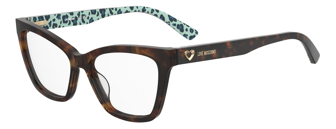 Lunettes de vue moschino love mol690 086 havana rectangular femenino taille 55mm - Vue principale