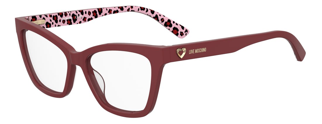 Lunettes de vue moschino love mol690 c9a rojo rectangular femenino taille 55mm - Vue principale
