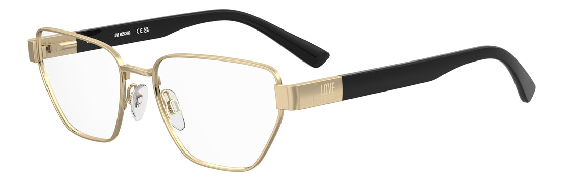 Lunettes de vue moschino love mol693 000 dorado rectangular femenino taille 55mm - Vue principale