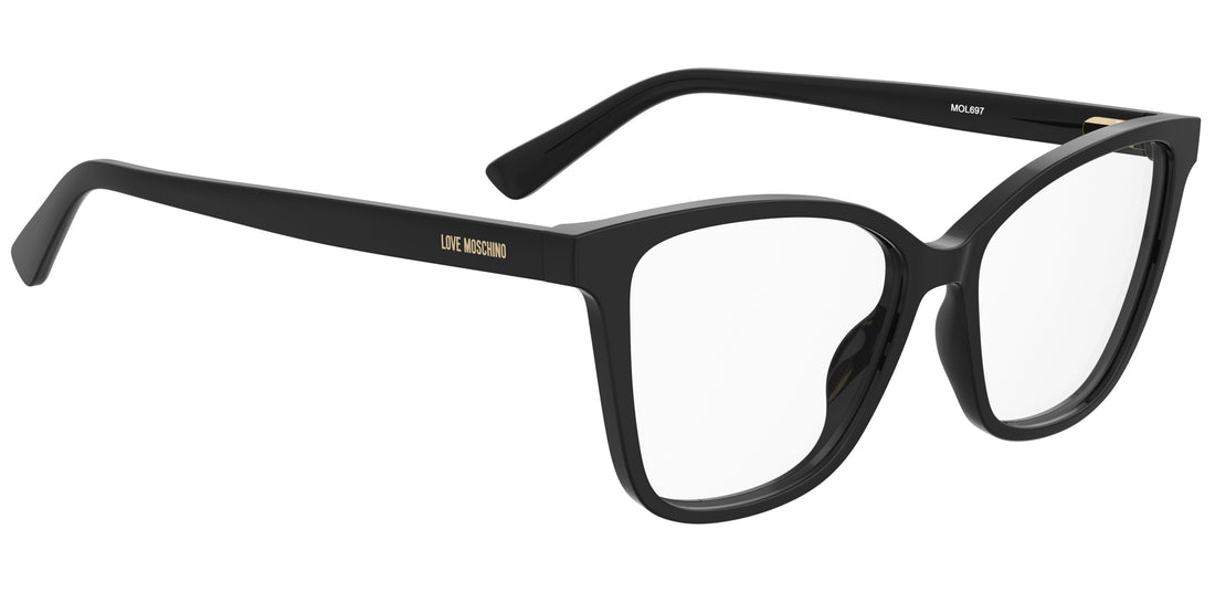 Lunettes de vue moschino love mol697 807 negro rectangular femenino taille 54mm - Vue détaillée