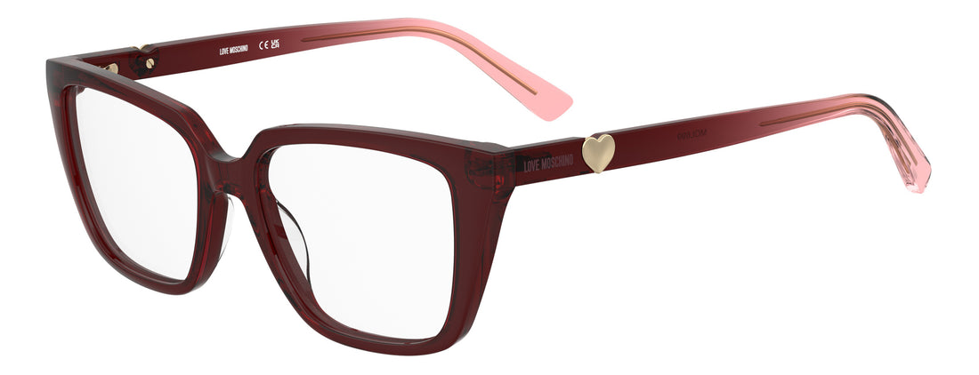 Lunettes de vue moschino love mol699 c9a rojo rectangular femenino taille 53mm - Vue principale