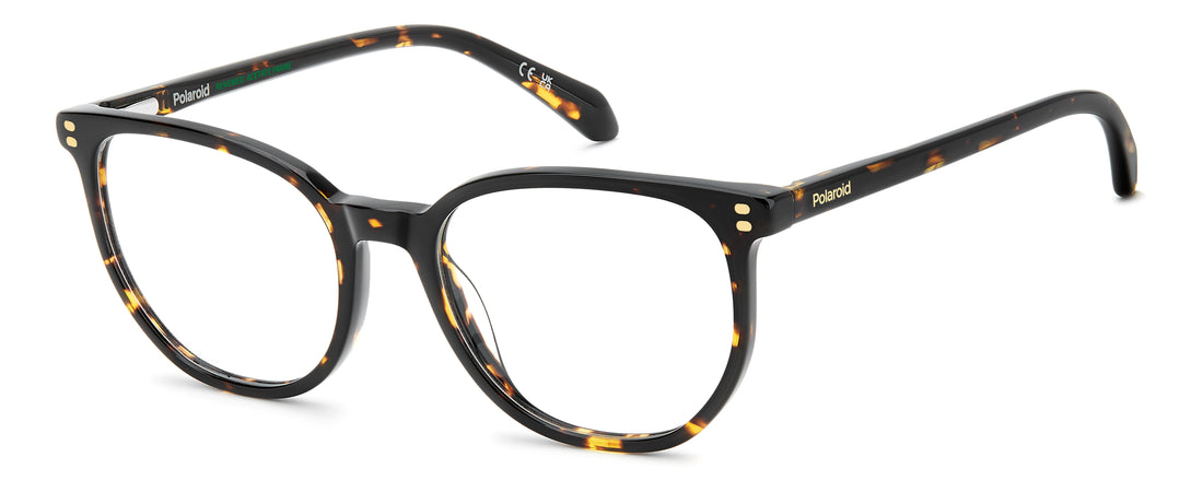 Brillen polaroid pld d633 086 havana cat eye femenino größe 52mm - Hauptansicht