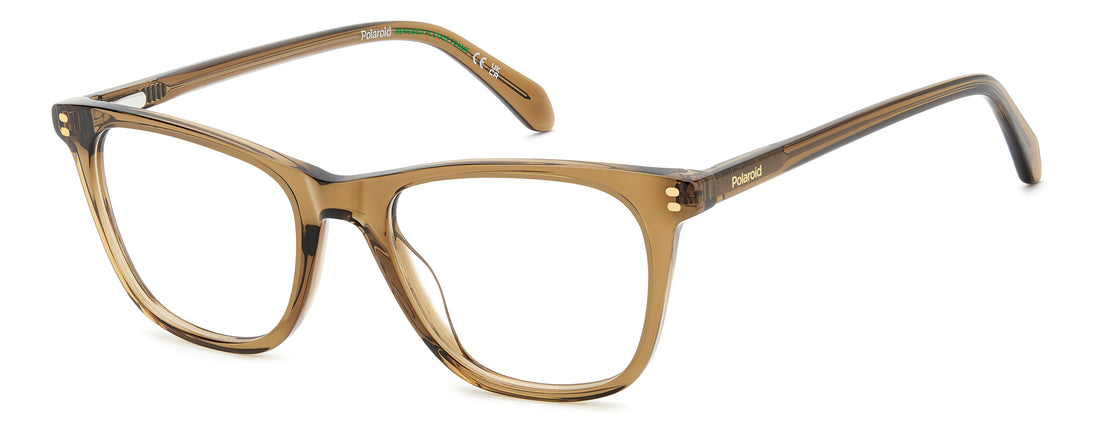 Brillen polaroid pld d634 10a beige rectangular masculino größe 51mm - Hauptansicht