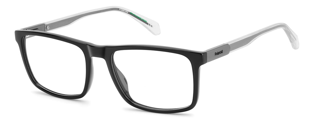 Lunettes de vue polaroid pld d636 807 negro rectangular masculino taille 55mm - Vue principale