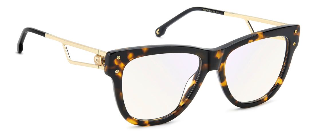 Brillen carrera 3106 086 13 havana rectangular femenino größe 53mm - Detailansicht