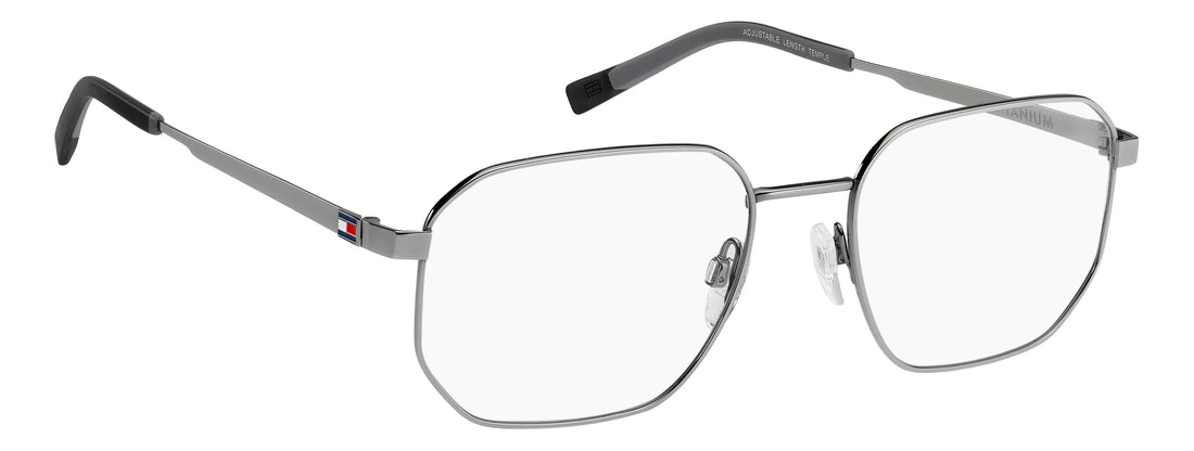 Lunettes de vue tommy hilfiger th 2387 6lb plateado rectangular masculino taille 54mm - Vue détaillée