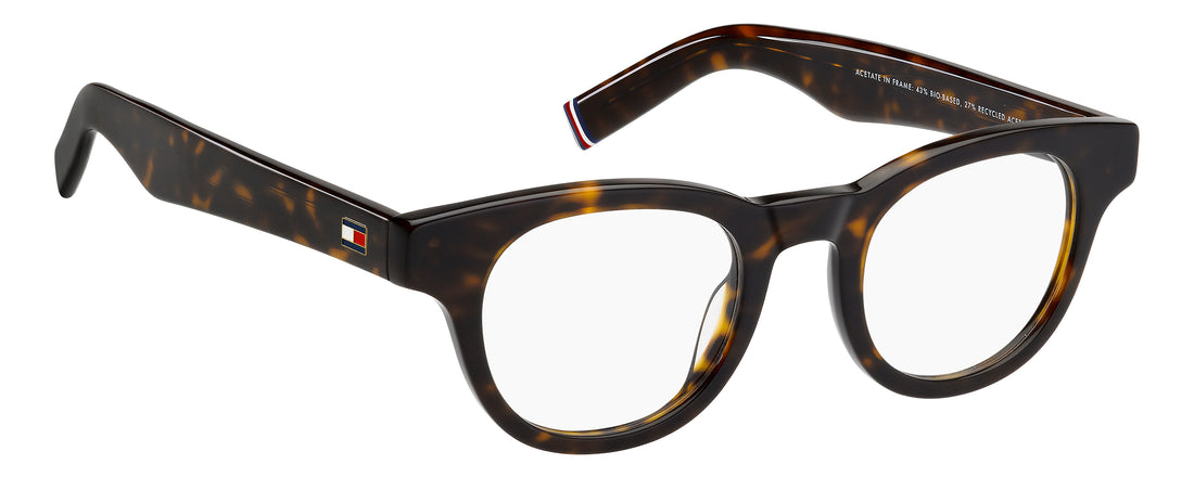 Lunettes de vue tommy hilfiger thmrhilfiger/01 086 havana rectangular masculino taille 45mm - Vue détaillée