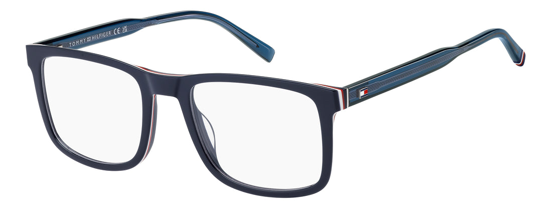 Lunettes de vue tommy hilfiger th 2393 pjp azul rectangular masculino taille 53mm - Vue principale