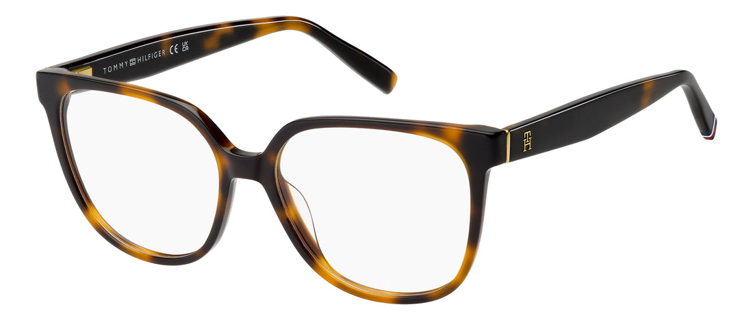 Lunettes de vue tommy hilfiger th 2400 05l havana rectangular femenino taille 54mm - Vue principale