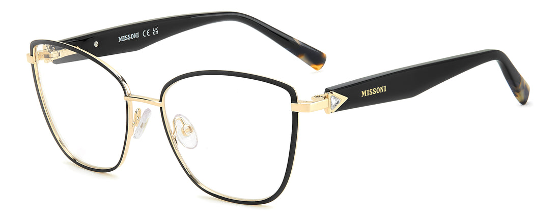 Lunettes de vue missoni mis 0304 rhl dorado rectangular femenino taille 56mm - Vue principale